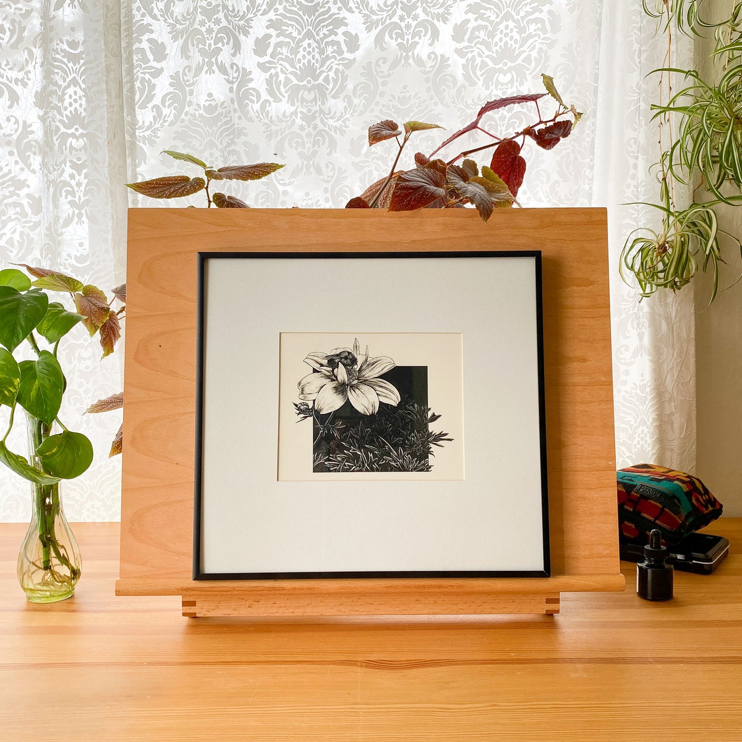 Friends with Benefits: Original Scratchboard Piece