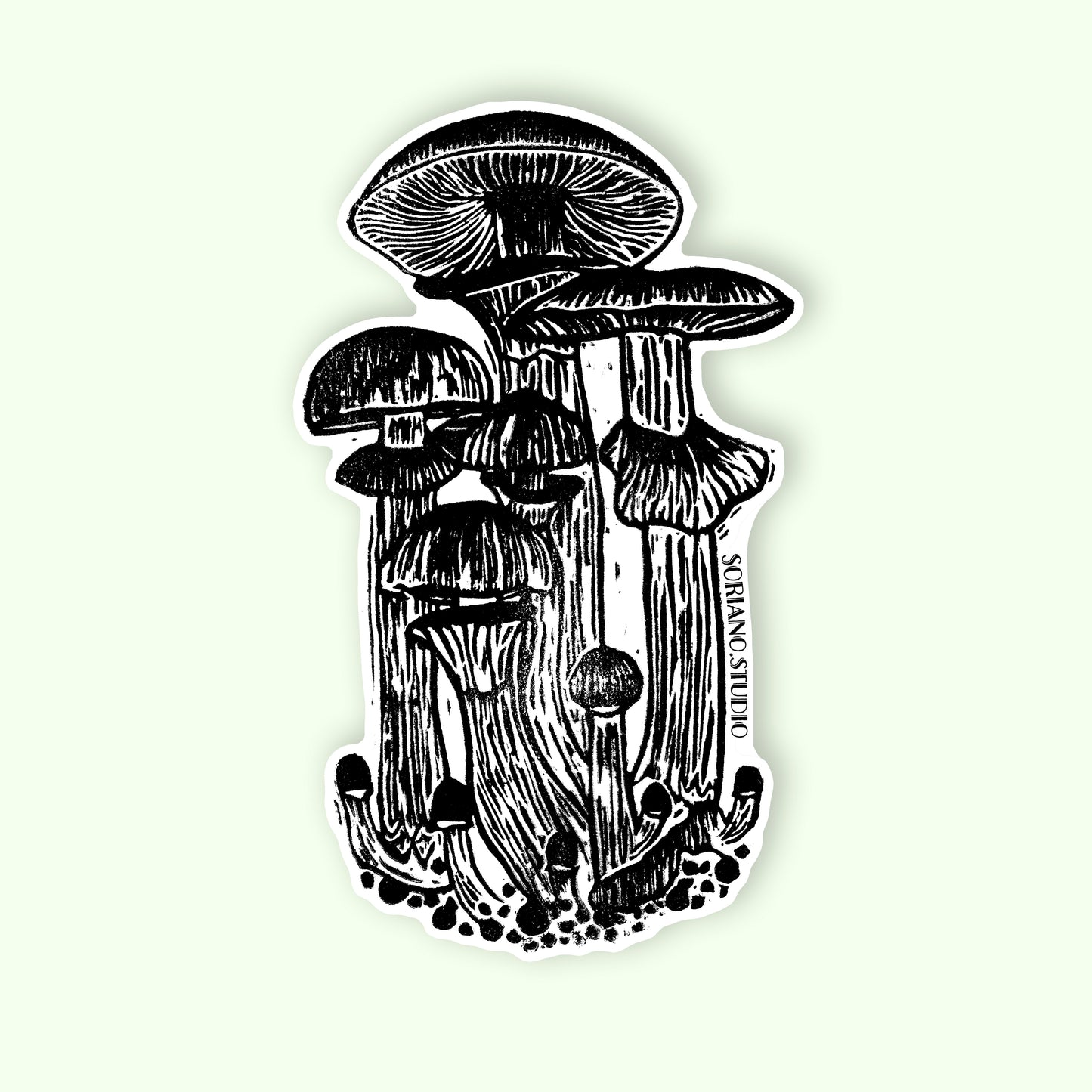 Glow-in-the-Dark Mushrooms Sticker