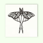 Luna Moth Linocut Relief Print