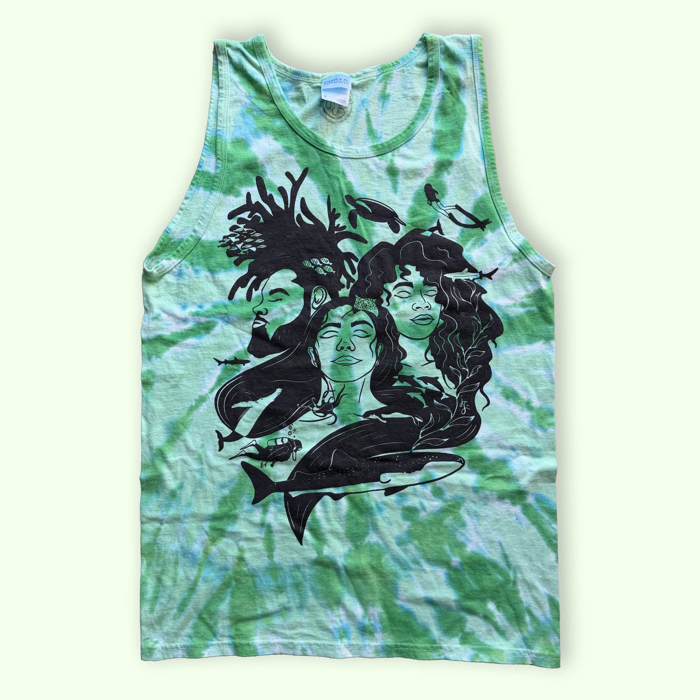 Biodiversity Green Tye-Dye Tank Top