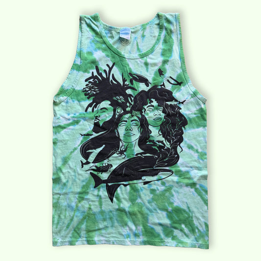 Biodiversity Green Tye-Dye Tank Top