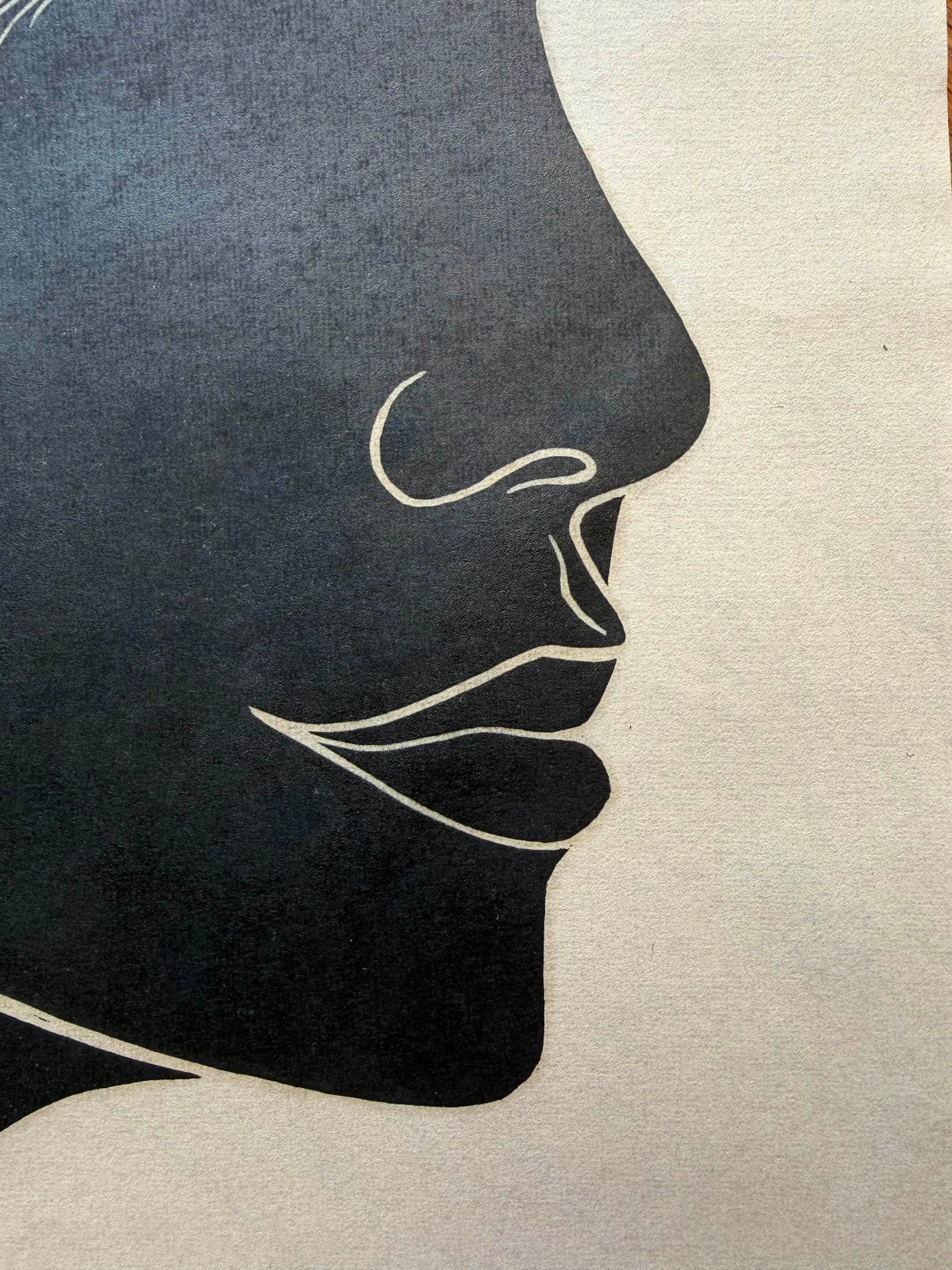 Grow Your Mind Linocut Relief Print