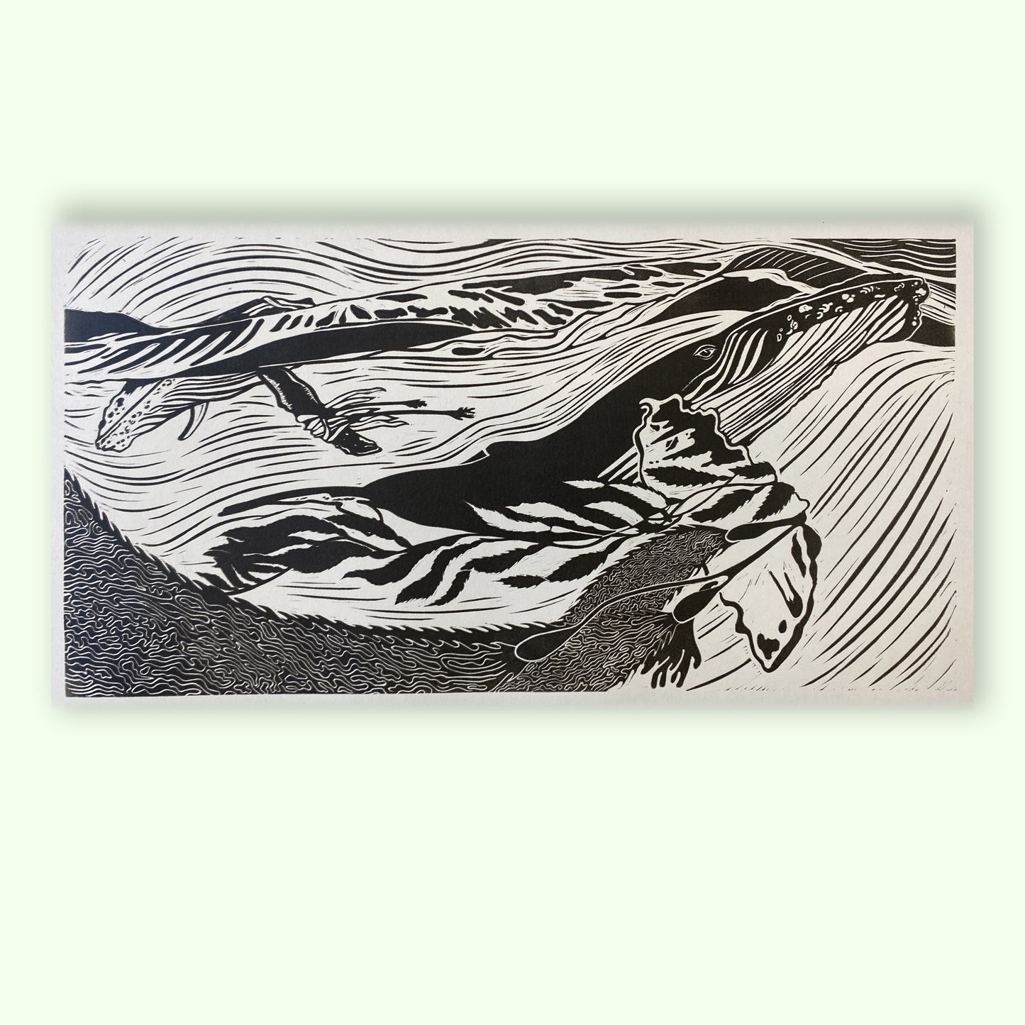 Kelping Linocut Print (pre-order)