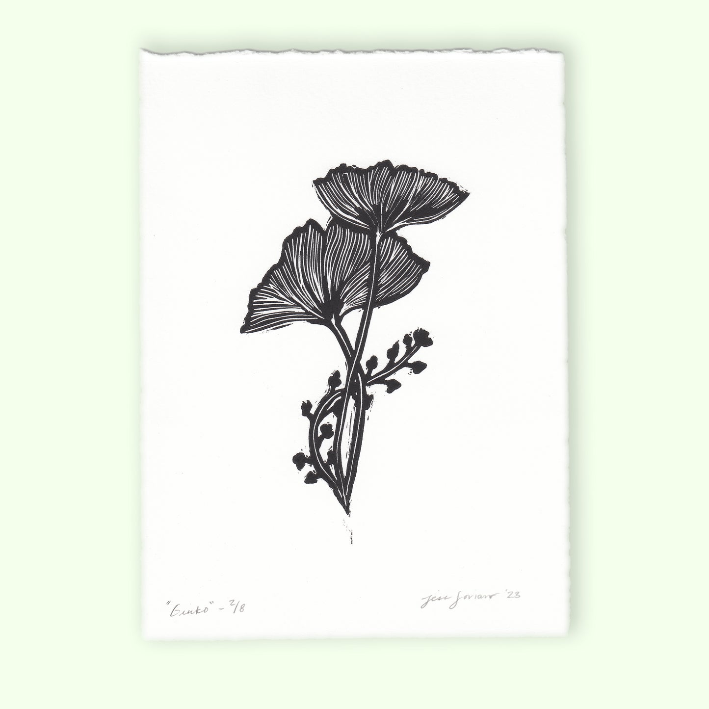 Glinko Plant Linocut Print
